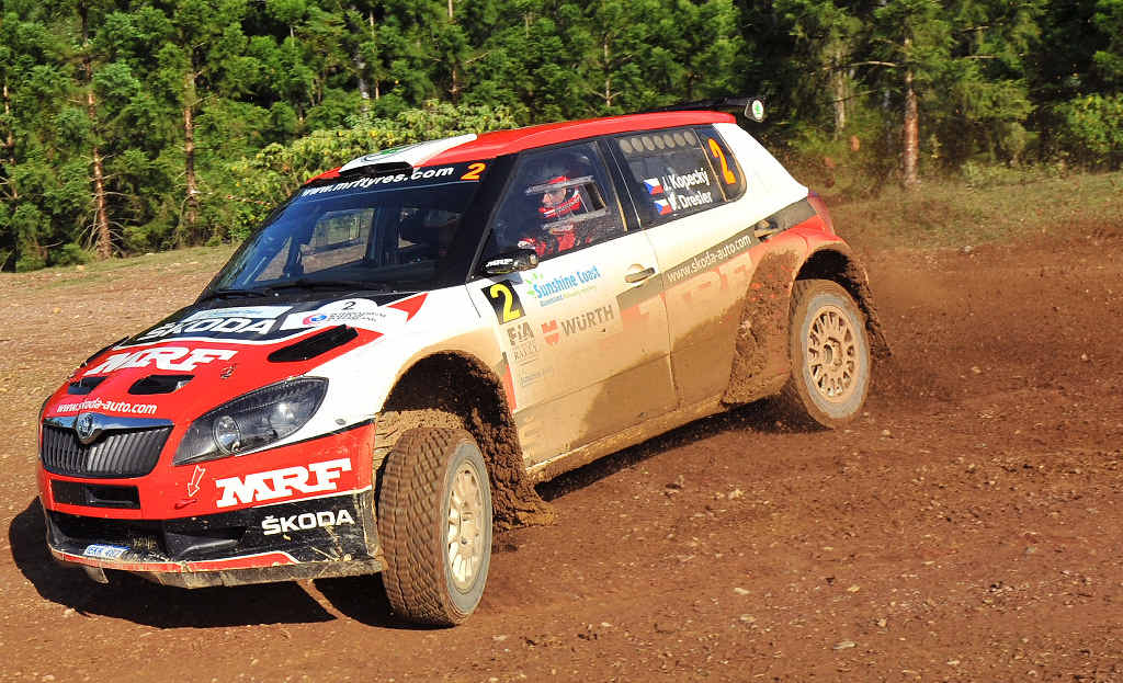 GREAT WIN: Jan Kopecky on his way to first place in the International Rally of Queensland in the Mary Valley. BELOW: Jan Kopecky and navigator. GREAT WIN: Jan Kopecky on his way to first place in the International Rally of Queensland in the Mary Valley. BELOW: Jan Kopecky and navigator.